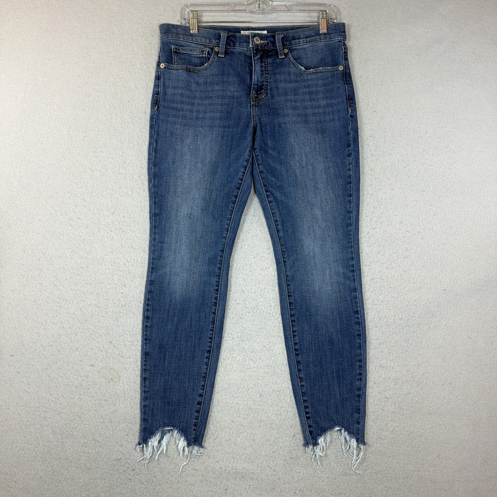 Lucky Brand Ava Mid Rise Regular Jeans Women 10/30 Blue Excellent Raw Step Hem